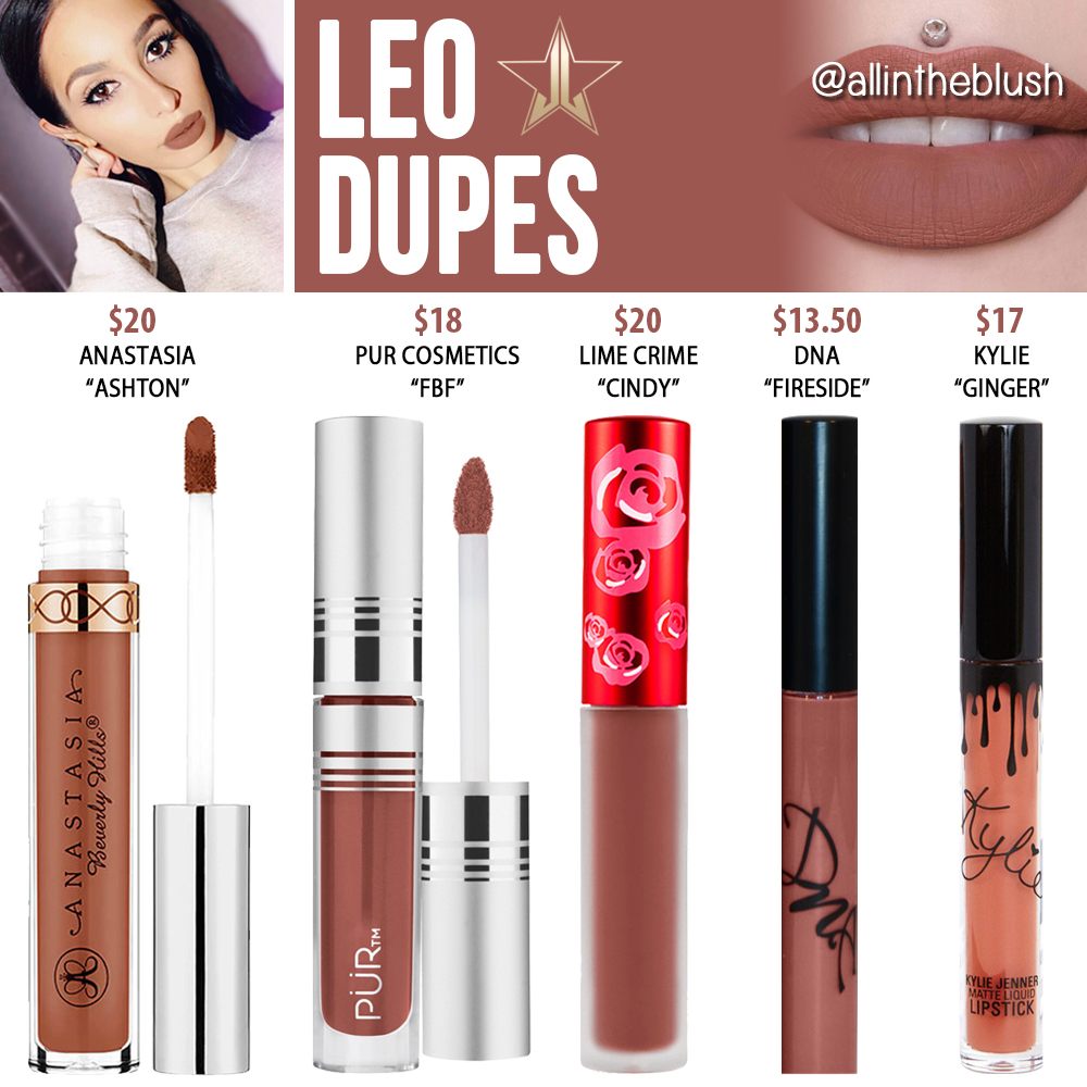 Jeffree Star Leo Velour Liquid Lipstick Dupes