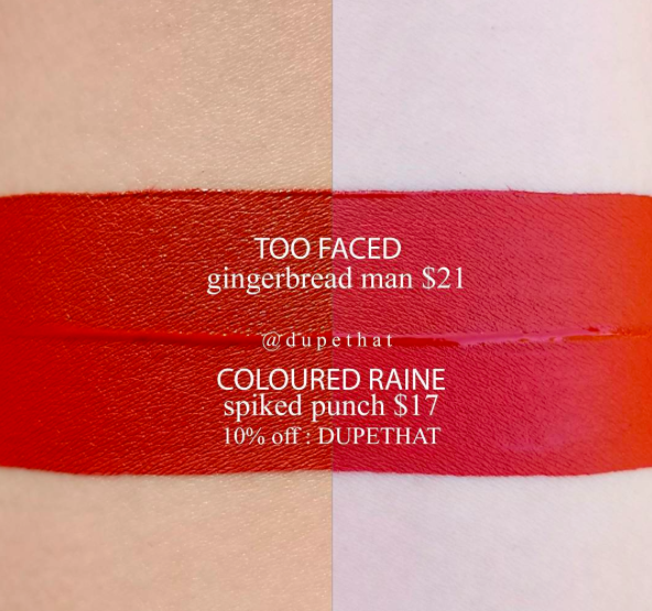 too faced gingerbread man lipstick dupe