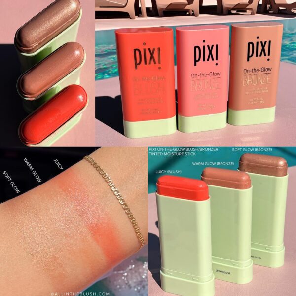 Pixi Beautys On The Glow Blush Bronzer Tinted Moisture Sticks