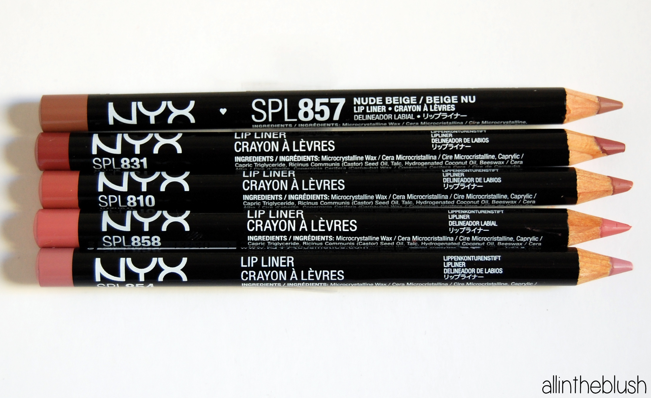 Nyx Slim Lip Pencils Review And Swatches All In The Blush