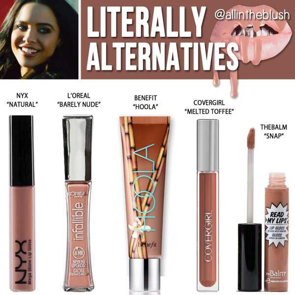 Kylie Jenner Cosmetics Literally Lip Gloss Alternatives - All In The Blush