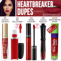 huda heartbreaker beauty dupe lipstick matte liquid