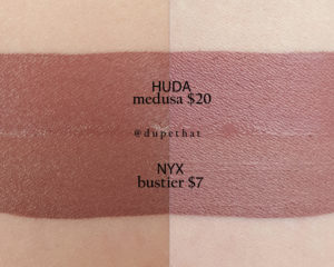 nyx dupes huda beauty liquid medusa lipstick matte maquillaje makeup dupethat dupe lip bustier instagram mac swatches imitaciones productos credit