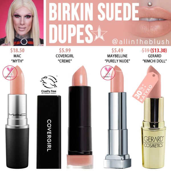 Jeffree Star Birkin Suede Lip Ammunition Dupes - All In The Blush