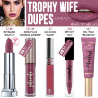 huda dupes trophy wife beauty lipstick matte liquid