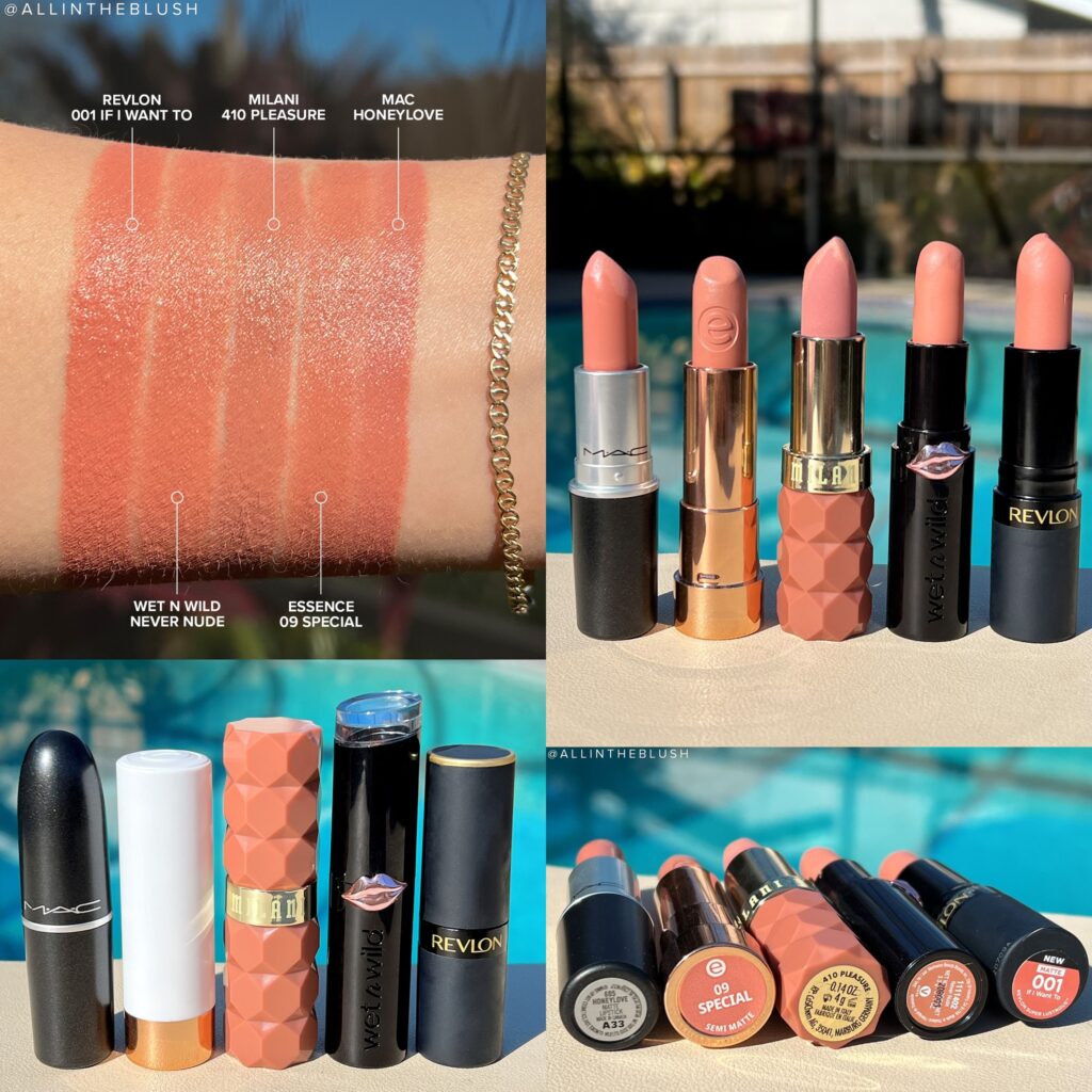 MAC Honeylove Lipstick Swatches and Dupes