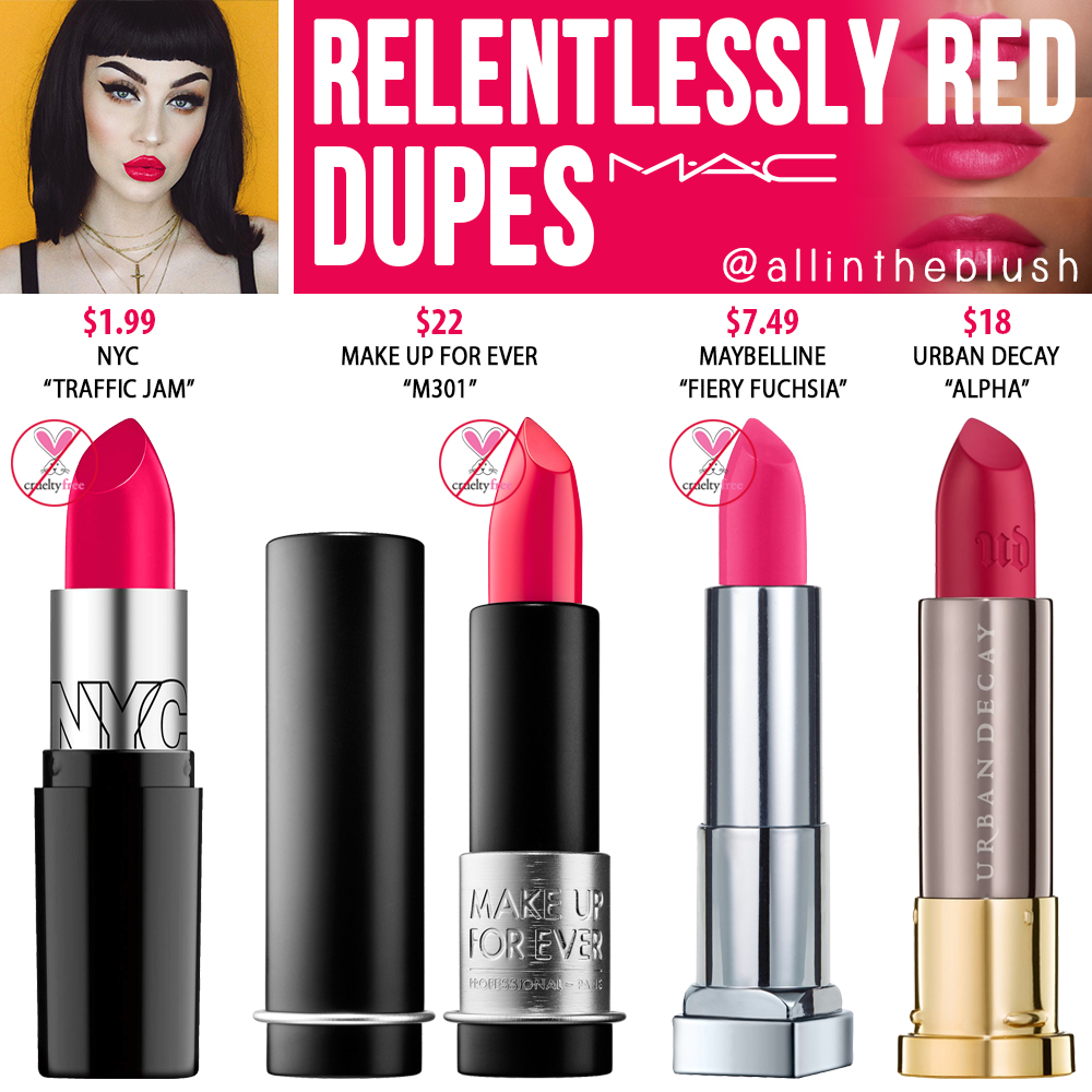 mac relentlessly red lipstick on dark skin