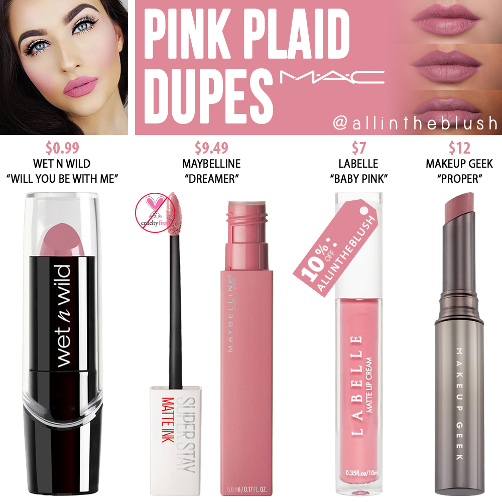 Automatisch Voorkeur Vaardigheid MAC Pink Plaid Lipstick Dupes - All In The Blush
