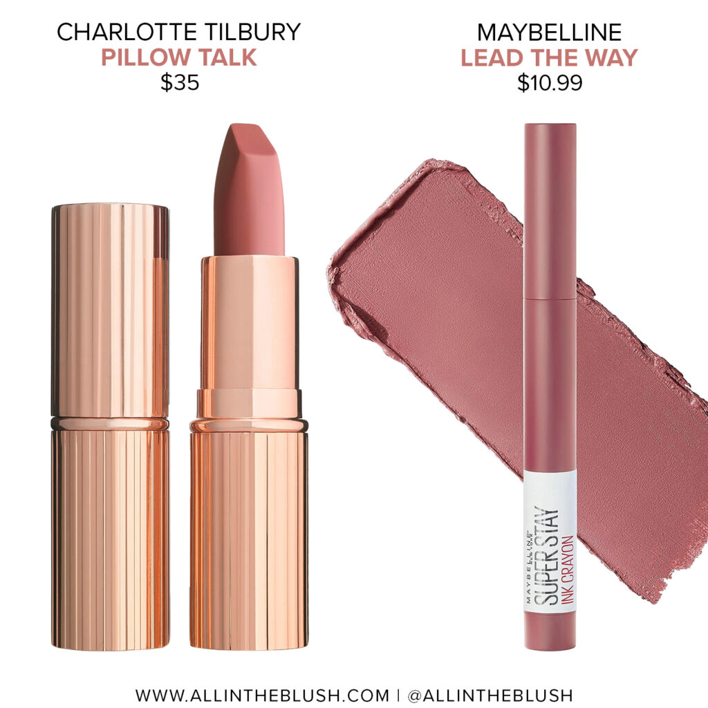 Charlotte Tilbury Pillow Talk Lipstick Dupes