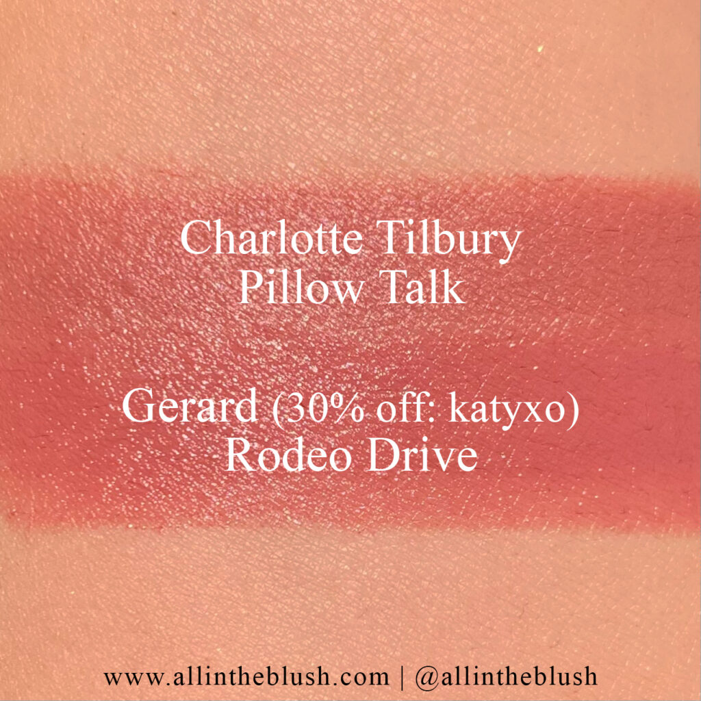 Charlotte Tilbury Pillow Talk Matte Revolution Lipstick Dupes