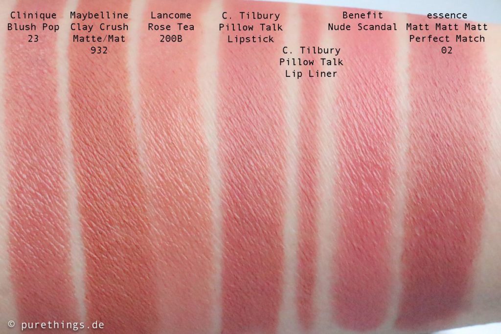 Charlotte Tilbury Pillow Talk Matte Revolution Lipstick Dupes