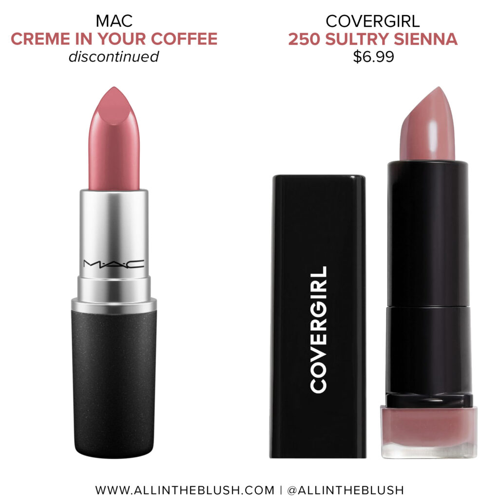 MAC Creme In Your Coffee Lipstick Dupes