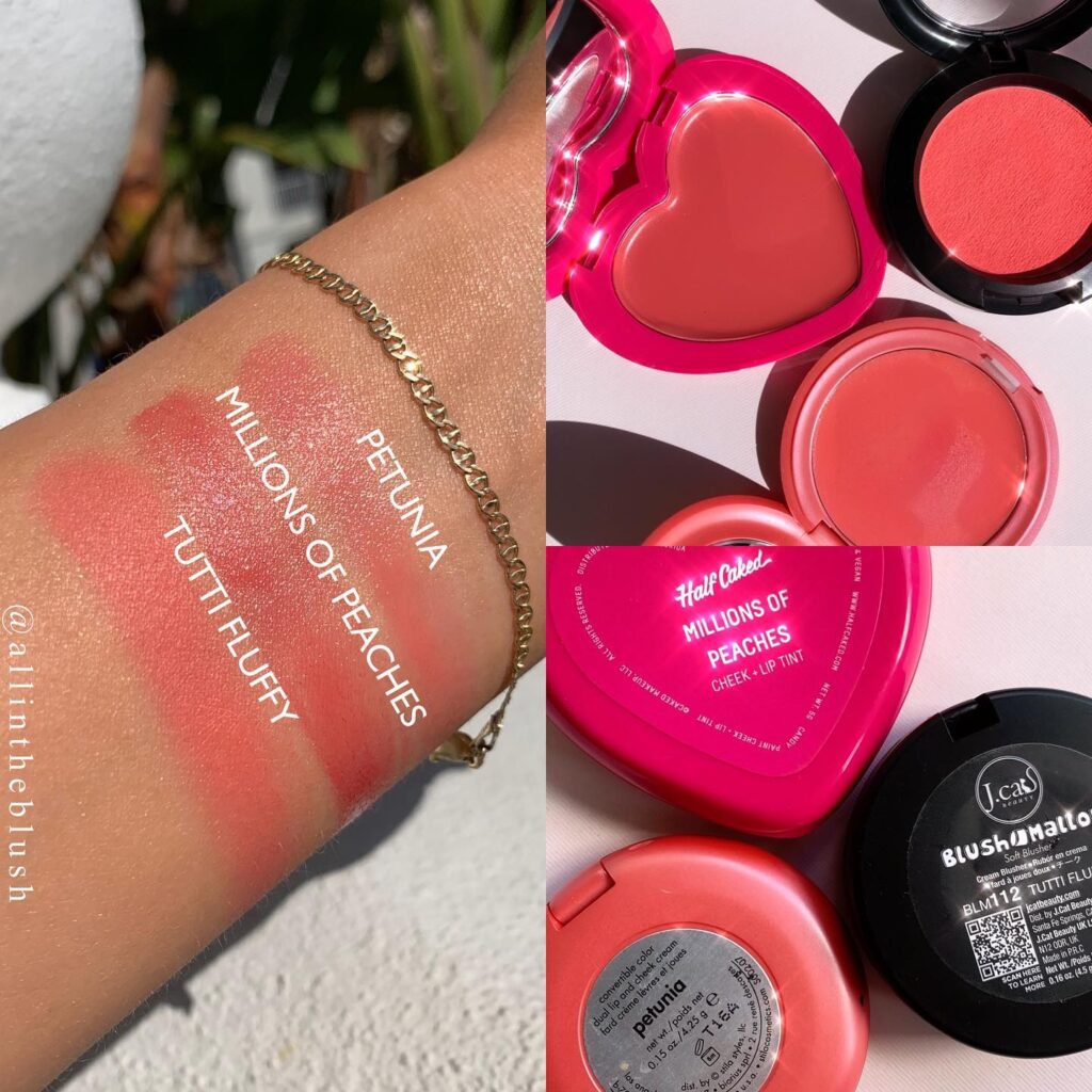 My Favorite Peach Cream Blushes Swatches All In The Blush 