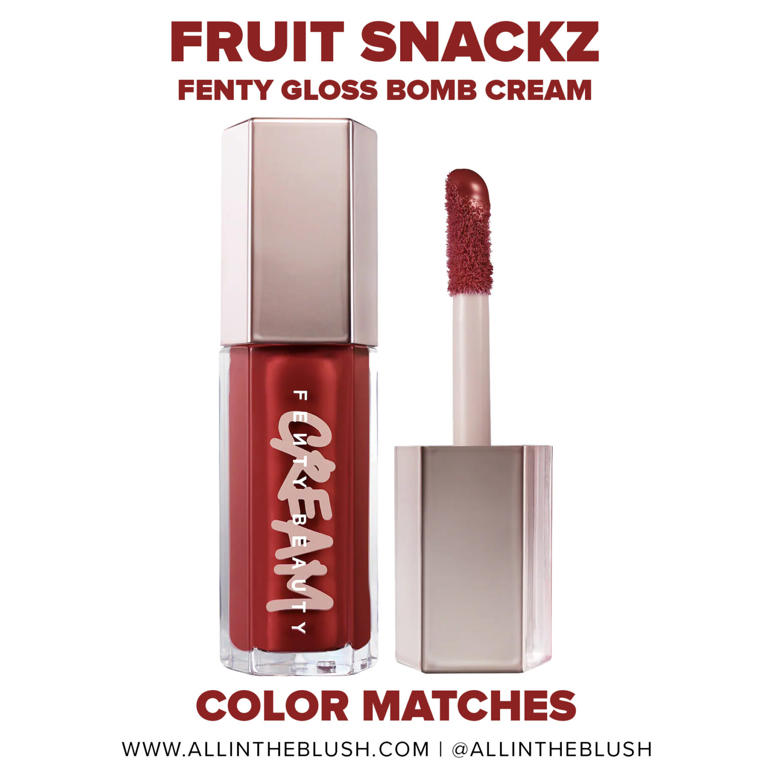 Fenty Beauty Fruit Snackz Gloss Bomb Cream Color Drip Lip Cream Dupes ...