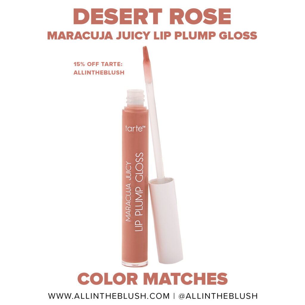 Tarte Desert Rose Maracuja Juicy Lip Plump Gloss Color Matches